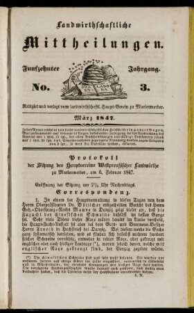 Funfzehnter Jahrgang. No. 3.