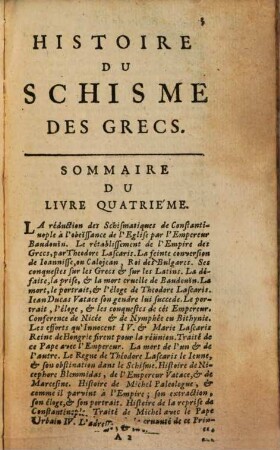 Histoire Du Schisme Des Grecs, 2