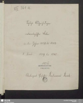 1. Band: 1829 bis 1846 - XVII 361 8. (1)