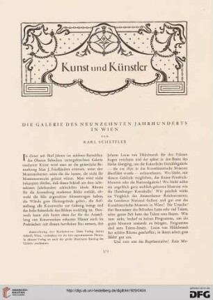 Die Galerie des neunzehnten Jahrhunderts in Wien