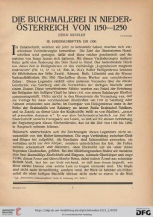 Die Buchmalerei in Niederösterreich von 1150-1250, 2. Fortsetzung