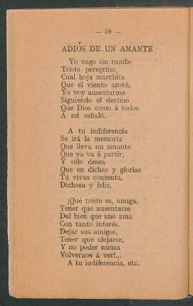 Adiós de un amante