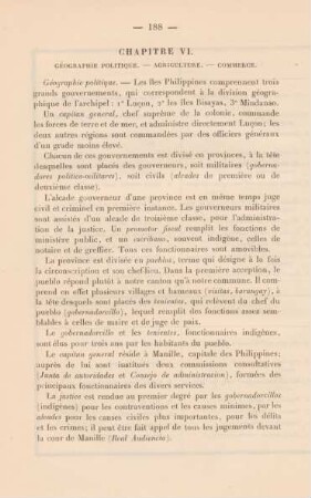 Chapitre VI. Géographie politique. - Agriculture. - Commerce