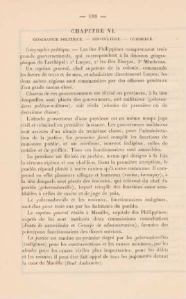 Chapitre VI. Géographie politique. - Agriculture. - Commerce