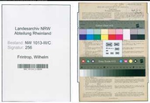 Entnazifizierung Wilhelm Frintrop , geb. 10.09.1910 (Metzger)