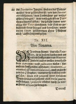 Tit. XI[I]. - XV.