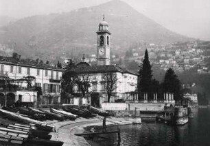 Cernobbio am Comer See. Italien. Panorama. In der Bildmitte die Pfarrkirche San Vincenzo