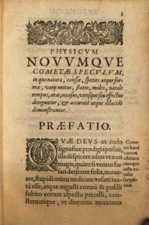 Physicum Cometae speculum