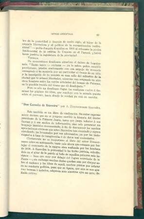 "Don Cornelio de Saavedra" por A. Zimmermann Saavedra