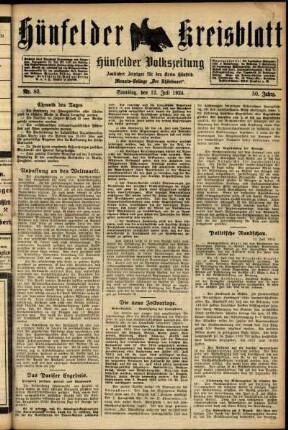 Ausgabe vom Samstag, den 12. Juli 1924.