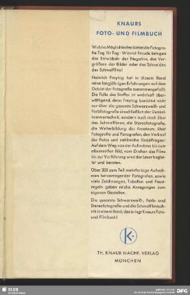 Knaurs Foto- und Filmbuch