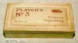 Pappschachtel für 50 Stück Zigaretten "PLAYER'S No. 3"