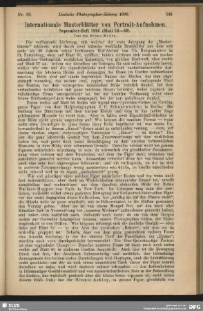 Internationale Musterblätter von Portrait-Aufnahmen