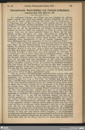 Internationale Musterblätter von Portrait-Aufnahmen