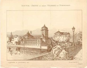Hocheder, Karl; München; Müller´sches Volksbad - Perspektive