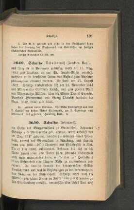 3649. Schultze [Schultetus] (Joachim, Mag.)