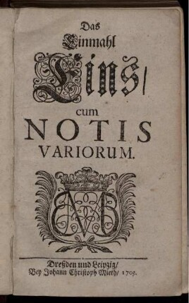 Das Einmahl Eins : cum Notis Variorum