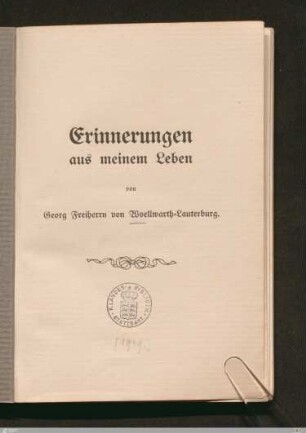 Erinnerungen aus meinem Leben