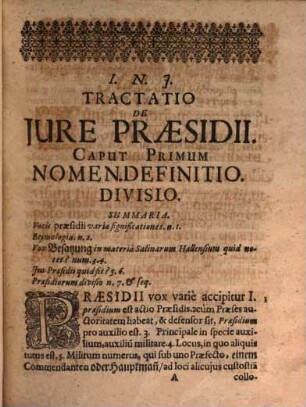 Tractatio De Jure Praesidii, vulgò Besatzungs-Recht