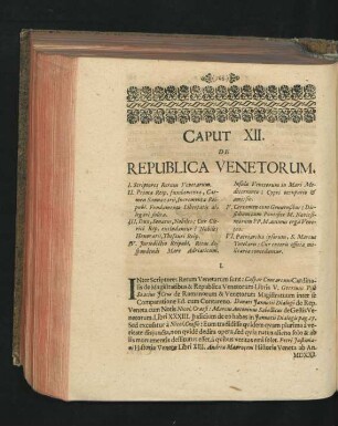 Caput XII. De Republica Venetorum.