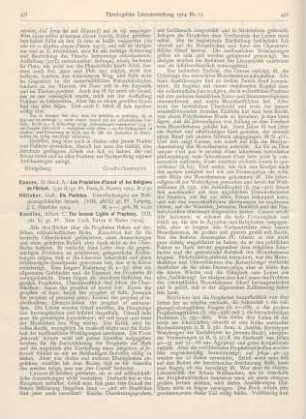 451-453 [Rezension] Causse, A., Les Prophètes d‘Israel et les Religions de l‘Orient