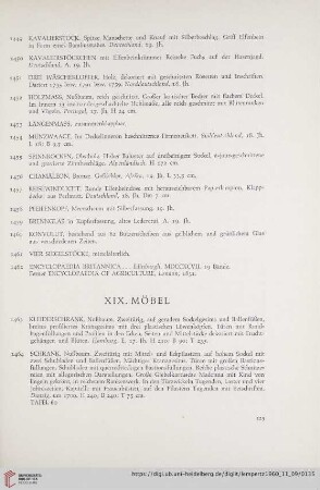 XIX. Möbel (Nr. 1463 - 1649)