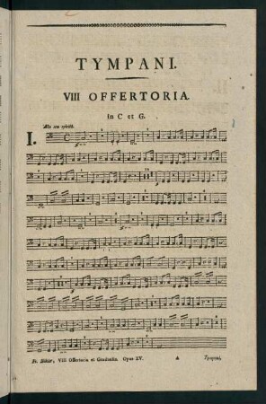 1-7, Tympani. in C. et G. VIII Offertoria. - VIII. Gradualia