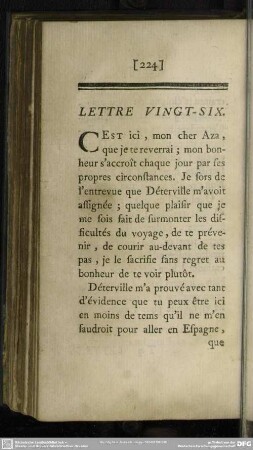 Lettre Vingt-Six