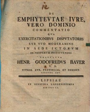 De Emphytevtae Ivre, Vero Dominio Commentatio