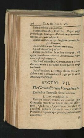Sectio VII. De Gerundiorum Variatione.