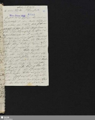 Nr. 43: F. Tieck an Ludwig Tieck und Bernhardi. [1801].