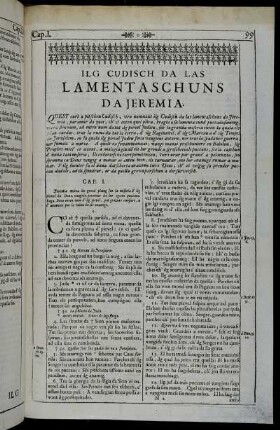 Ilg Cudisch Da Las Lamentaschuns Da Jeremia.