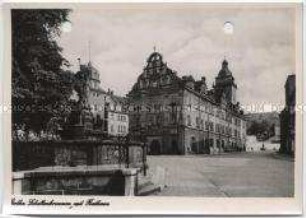 Gotha, Schellenbrunnen und Rathaus