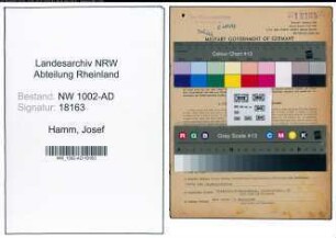 Entnazifizierung Josef Hamm, geb. 22.02.1907 (Verw.Angest.)