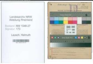 Entnazifizierung Helmuth Leusch , geb. 18.07.1885 (Prokurist)