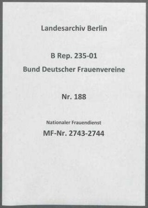 Nationaler Frauendienst