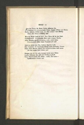 Gedicht: Brief