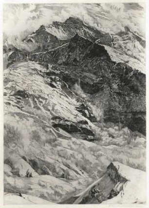 Kätelhön, Hermann: Der Berg : Kätelhön, Hermann (1884-1940): Der Berg (Jungfrau). Radierung.