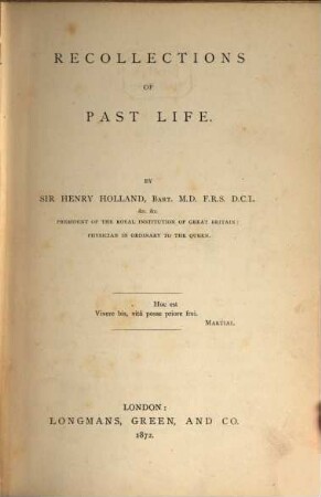 Recollections of past life