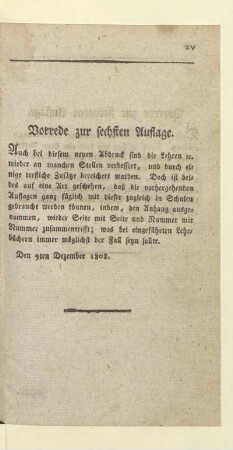 Vorrede zur sechsten Auflage