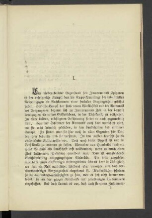 I. Landschaftliches
