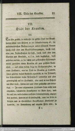 VII. Diät der Kranken