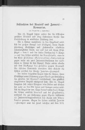 Schlachten bei Krásnik und Jamość-Komarów.