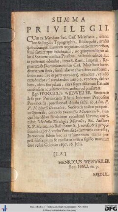 Summa Privilegii.