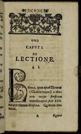 Caput I. De Lectione.