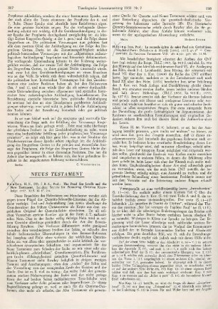 508-511 [Rezension] Hering, Jean, La seconde épître de Saint Paul aux Corinthiens