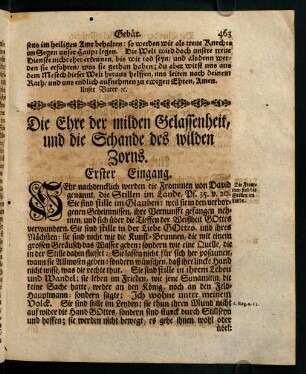 463-478, Die Ehre der milden Gelassenheit, und die Schande des wilden Zorns