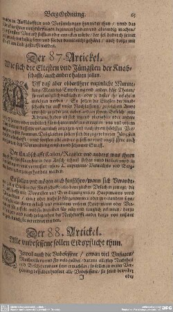 Der 88. Artickel. Alle unbesessene sollen Eidspflicht thun.