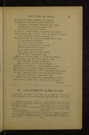 XV. --- LA LAITIÈRE ET LE POT AU LAIT