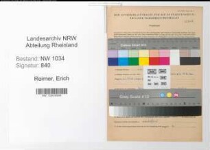 Entnazifizierung Erich Reimer , geb. 29.01.1912 (Feldwebel)